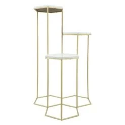Wholesale 👍 18" 3-Layered Metal Plant Stands - White/Gold - Sagebrook Home 😍 -Planters Sales Store unnamed file 7775
