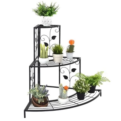 Wholesale 🥰 Costway 3 Tier Floral Corner Plant Stand Metal Flower Pot Rack Stair Display Ladder ⭐ 4 Wholesale 🥰 Costway 3 Tier Floral Corner Plant Stand Metal Flower Pot Rack Stair Display Ladder ⭐ - Image 2
