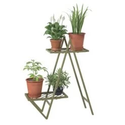 Discount ✨ RealRooms Botanika Plant Stand with 2 Metal Shelves for Potted Flowers 🔔 -Planters Sales Store unnamed file 7834