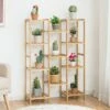 Cheapest ❤️ Costway Bamboo 11-Tier Plant Stand Utility Shelf Free Standing Storage Rack Pot Holder 🥰 -Planters Sales Store unnamed file 7835
