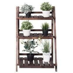 Brand new 😍 Costway 3 Tier Outdoor Wood Design Flower Pot Shelf Stand Folding Display Rack Garden 😉 -Planters Sales Store unnamed file 7846