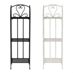 Cheap 👏 Nature Spring 3-Tier Vertical Indoor/Outdoor Folding Wrought Iron Shelf/Plant Stand - Black 🤩 -Planters Sales Store unnamed file 7850