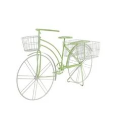 Wholesale 👍 Olivia & May 35" Eclectic Tin Novelty Bicycle Plant Stand Green - Olivia & May ✨ -Planters Sales Store unnamed file 7872