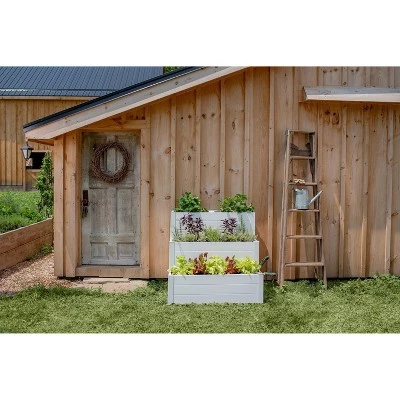 Wholesale โ 33" Vinyl Cascading Keyhole Classic Raised Garden Bed White - Vita ๐ 8 Wholesale โ 33" Vinyl Cascading Keyhole Classic Raised Garden Bed White - Vita ๐ - Image 6