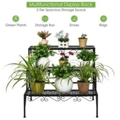 Top 10 ❤️ Costway 3 Tiers Metal Plant Stand Ladder Flower Pot Rack Decorative Planter Holder 🤩 -Planters Sales Store unnamed file 7887