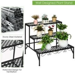 Top 10 ❤️ Costway 3 Tiers Metal Plant Stand Ladder Flower Pot Rack Decorative Planter Holder 🤩 -Planters Sales Store unnamed file 7888