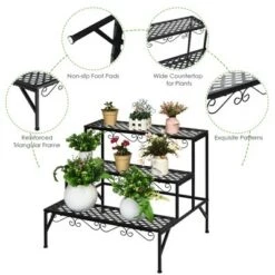 Top 10 ❤️ Costway 3 Tiers Metal Plant Stand Ladder Flower Pot Rack Decorative Planter Holder 🤩 -Planters Sales Store unnamed file 7889