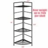 Best Sale 👍 Costway 4 Tier Folding Metal Shelf Plant Stand Storage Open Shelf Corner Display Rack ✨