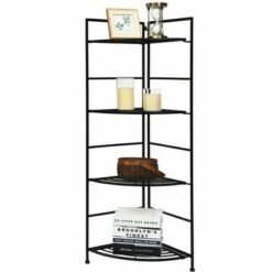 Best Sale 👍 Costway 4 Tier Folding Metal Shelf Plant Stand Storage Open Shelf Corner Display Rack ✨ -Planters Sales Store unnamed file 7898