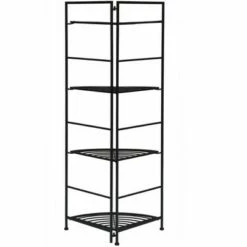 Best Sale 👍 Costway 4 Tier Folding Metal Shelf Plant Stand Storage Open Shelf Corner Display Rack ✨ -Planters Sales Store unnamed file 7899