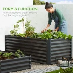 Best Pirce 🧨 Best Choice Products 6x3x2ft Outdoor Metal Raised Garden Bed, Planter Box for Vegetables, Flowers, Herbs ⭐ -Planters Sales Store unnamed file 79