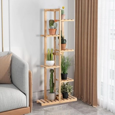 New ๐คฉ Costway 6 Tier 7 Potted Plant Stand Rack Bamboo Display Shelf for Patio Yard ๐ 3 New ๐คฉ Costway 6 Tier 7 Potted Plant Stand Rack Bamboo Display Shelf for Patio Yard ๐