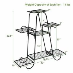 Cheapest โ Costway 7 Tier Plant Stand Metal Shelf Multilayer Potted Display Rack Patio Garden โจ