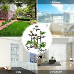 Cheapest ⌛ Costway 7 Tier Plant Stand Metal Shelf Multilayer Potted Display Rack Patio Garden ✨ -Planters Sales Store unnamed file 7916