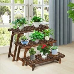 Brand new 👍 Costway 3 Tier Step Design Plant Shelf Rack Freestanding Ladder Flower Pot Stand Holder ⭐ -Planters Sales Store unnamed file 7929