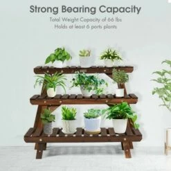 Brand new 👍 Costway 3 Tier Step Design Plant Shelf Rack Freestanding Ladder Flower Pot Stand Holder ⭐ -Planters Sales Store unnamed file 7932