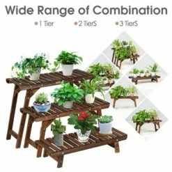 Brand new 👍 Costway 3 Tier Step Design Plant Shelf Rack Freestanding Ladder Flower Pot Stand Holder ⭐ -Planters Sales Store unnamed file 7933