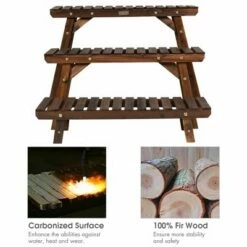 Brand new 👍 Costway 3 Tier Step Design Plant Shelf Rack Freestanding Ladder Flower Pot Stand Holder ⭐ -Planters Sales Store unnamed file 7934