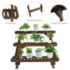Brand new 👍 Costway 3 Tier Step Design Plant Shelf Rack Freestanding Ladder Flower Pot Stand Holder ⭐ -Planters Sales Store unnamed file 7935