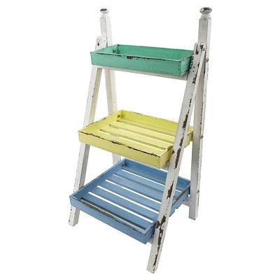 Flash Sale 🎁 26.5" Farmhouse Decorative Plant Display Stand - Nearly Natural 😉 6 Flash Sale 🎁 26.5" Farmhouse Decorative Plant Display Stand - Nearly Natural 😉 - Image 4