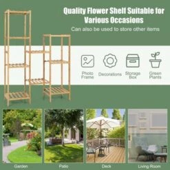 Top 10 💯 Costway Bamboo 9-Tier Plant Stand Utility Shelf Free Standing Storage Rack Pot Holder 🧨 -Planters Sales Store unnamed file 7954