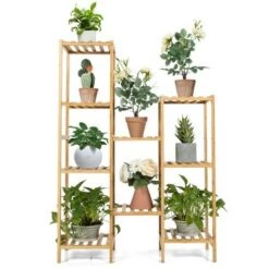 Top 10 💯 Costway Bamboo 9-Tier Plant Stand Utility Shelf Free Standing Storage Rack Pot Holder 🧨 -Planters Sales Store unnamed file 7955