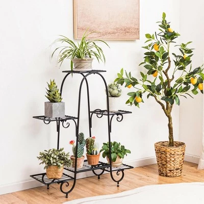 Wholesale π Costway 6 Tier Flower Pot Holder Metal Vertical Shelves Corner Plants Display Rack π 4 Wholesale π Costway 6 Tier Flower Pot Holder Metal Vertical Shelves Corner Plants Display Rack π - Image 2