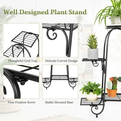 Wholesale π Costway 6 Tier Flower Pot Holder Metal Vertical Shelves Corner Plants Display Rack π 7 Wholesale π Costway 6 Tier Flower Pot Holder Metal Vertical Shelves Corner Plants Display Rack π - Image 5