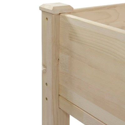 New ๐ Northlight 4ft Natural Wood Raised Garden Bed Planter Box with Liner ๐ 6 New ๐ Northlight 4ft Natural Wood Raised Garden Bed Planter Box with Liner ๐ - Image 4
