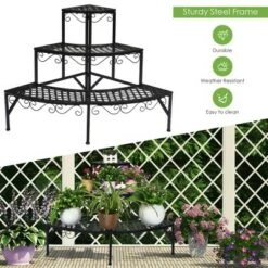 Top 10 🔔 Costway Corner Plant Stand Metal 3 Tier Ladder Potted Shelf Flower Holder Display Rack 👏 -Planters Sales Store unnamed file 7978