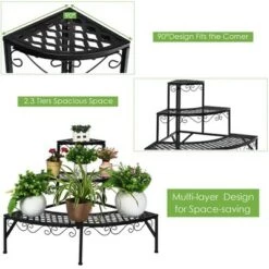Top 10 🔔 Costway Corner Plant Stand Metal 3 Tier Ladder Potted Shelf Flower Holder Display Rack 👏 -Planters Sales Store unnamed file 7979