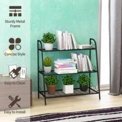 Deals ✨ Costway 3-tier Metal Plant Stand Shelf Flower Pot Holder Display Rack 👟 Shoe Organizer 🌟 -Planters Sales Store unnamed file 8003