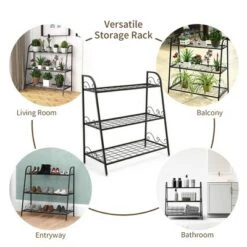 Deals ✨ Costway 3-tier Metal Plant Stand Shelf Flower Pot Holder Display Rack 👟 Shoe Organizer 🌟 -Planters Sales Store unnamed file 8006