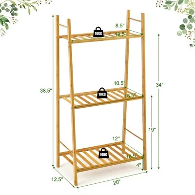 Flash Sale 🤩 Costway Bamboo Plant Stand 3 Tiers Plant Rack Vertical Tiered Plant Ladder Shelf 🤩 3 Flash Sale 🤩 Costway Bamboo Plant Stand 3 Tiers Plant Rack Vertical Tiered Plant Ladder Shelf 🤩