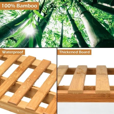 Outlet โ๏ธ Costway 3 Tier Bamboo Hanging Folding Plant Shelf Stand Flower Pot Display Rack Bookcase ๐ 5 Outlet โ๏ธ Costway 3 Tier Bamboo Hanging Folding Plant Shelf Stand Flower Pot Display Rack Bookcase ๐ - Image 3