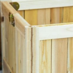 Cheap ⭐ Outsunny 28'' x 12'' Foldable Raised Garden Bed, Elevated Planter Box, Wooden Planting Bed for Backyard, Patio to Grow Vegetables, Herbs, and Flowers 😀 -Planters Sales Store unnamed file 803