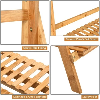 Outlet โ๏ธ Costway 3 Tier Bamboo Hanging Folding Plant Shelf Stand Flower Pot Display Rack Bookcase ๐ 9 Outlet โ๏ธ Costway 3 Tier Bamboo Hanging Folding Plant Shelf Stand Flower Pot Display Rack Bookcase ๐ - Image 7