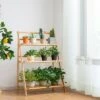 Top 10 🥰 Costway Bamboo Ladder Plant Stand 3-Tier Foldable Flower Pot Display Shelf Rack Natural ✨