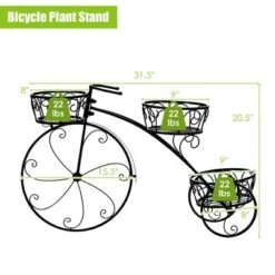 Wholesale 🌟 Costway Tricycle Plant Stand Flower Pot Cart Holder Parisian Style Displaying 👏