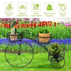 Wholesale 🌟 Costway Tricycle Plant Stand Flower Pot Cart Holder Parisian Style Displaying 👏 -Planters Sales Store unnamed file 8057