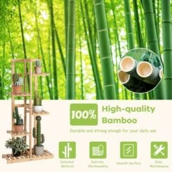 Best reviews of 😍 Costway 5 Tier 6 Potted Plant Stand Rack Bamboo Display Shelf for Patio Yard 🎁 -Planters Sales Store unnamed file 8065
