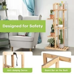Best reviews of 😍 Costway 5 Tier 6 Potted Plant Stand Rack Bamboo Display Shelf for Patio Yard 🎁 -Planters Sales Store unnamed file 8067