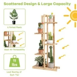 Best reviews of 😍 Costway 5 Tier 6 Potted Plant Stand Rack Bamboo Display Shelf for Patio Yard 🎁 -Planters Sales Store unnamed file 8068