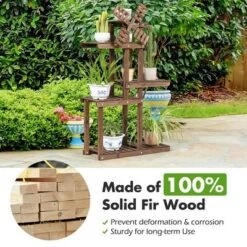 Best reviews of 🎉 Costway Wood Plant Stand 5 Tier Shelf Multiple Flower Pot Windmill Design ❤️ -Planters Sales Store unnamed file 8089