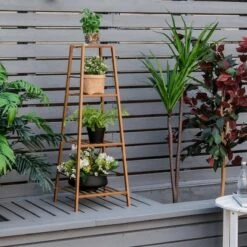 Cheap 🌟 Costway Bamboo Tall Plant Stand Pot Holder Display Shelving Unit Indoor Outdoor NaturalBrown 😍 -Planters Sales Store unnamed file 8097