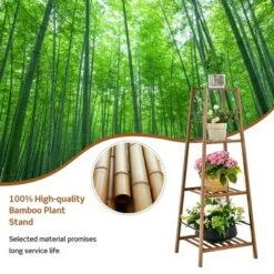 Cheap 🌟 Costway Bamboo Tall Plant Stand Pot Holder Display Shelving Unit Indoor Outdoor NaturalBrown 😍 -Planters Sales Store unnamed file 8100
