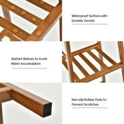 Cheap 🌟 Costway Bamboo Tall Plant Stand Pot Holder Display Shelving Unit Indoor Outdoor NaturalBrown 😍 -Planters Sales Store unnamed file 8102