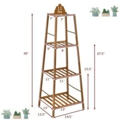 Cheap 🌟 Costway Bamboo Tall Plant Stand Pot Holder Display Shelving Unit Indoor Outdoor NaturalBrown 😍 -Planters Sales Store unnamed file 8103