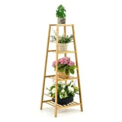 Cheap 🌟 Costway Bamboo Tall Plant Stand Pot Holder Display Shelving Unit Indoor Outdoor NaturalBrown 😍 -Planters Sales Store unnamed file 8105