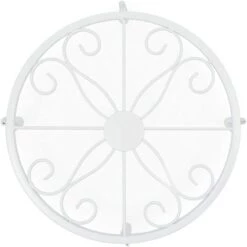 Budget ⌛ Farmlyn Creek 4 Pack White Metal Plant Stand, Flower Pot Holder for Indoor & Outdoor, Garden or Home Decor, 9" x 2.7" 🌟 -Planters Sales Store unnamed file 8120